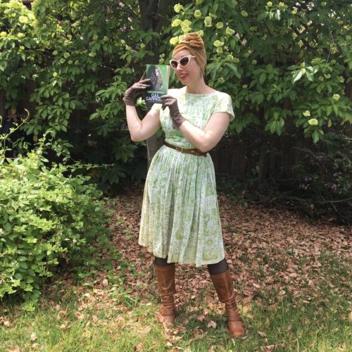 Defy Gail Model Green Vintage Dress Boots Brown Square