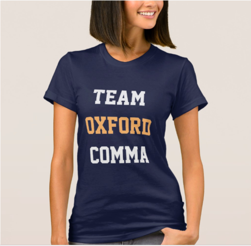 Team Oxford Comma T-Shirt Gail Carriger