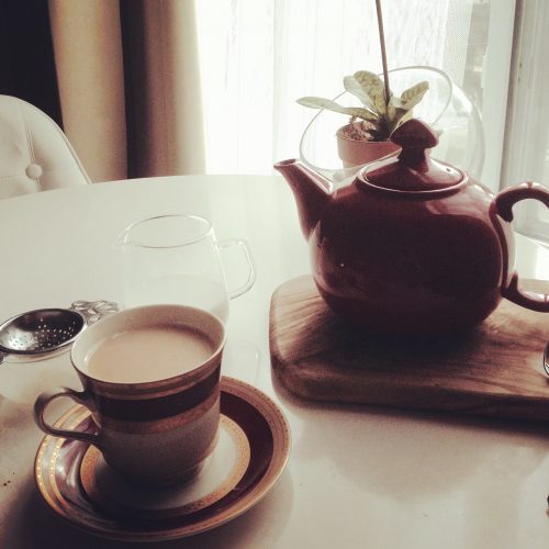 Pretty Tea House Teapot Red Teacup Gail Carriger