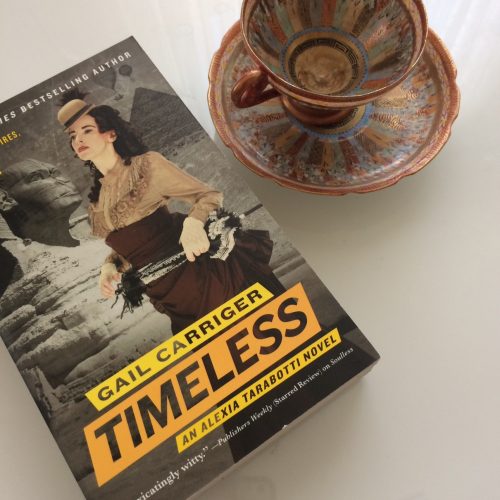 Timeless Gail Carriger with Egyptian teacup