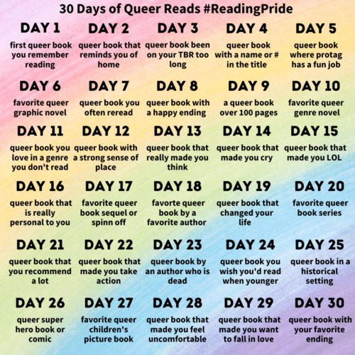 06 June Queer Books Month #ReadingPride