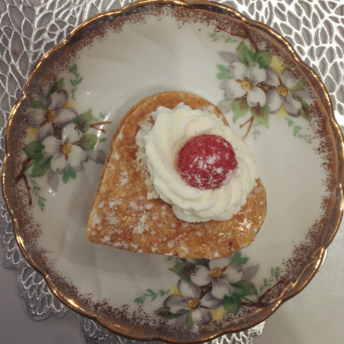 Mille Fois Pastry Raspberry Vintage Plate Tea heart