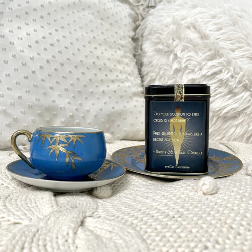 Deep Blue Abyss Tea Divinity 36 Quote Gail Carriger Side butterfly